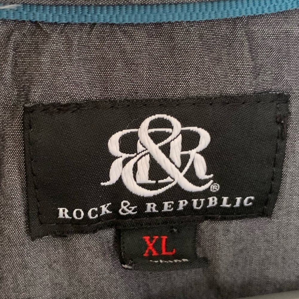 SOLD!! Rock & Republic men’s plaid button down. Size XL. GUC - Picture 3 of 4